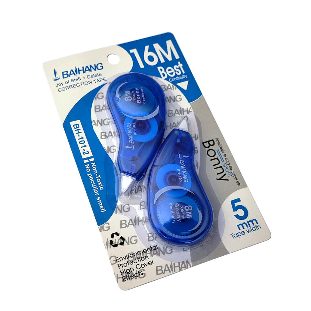 Baihang Bonny Correction Tape 5mm x 16M (2ct) by Farmacias Savia