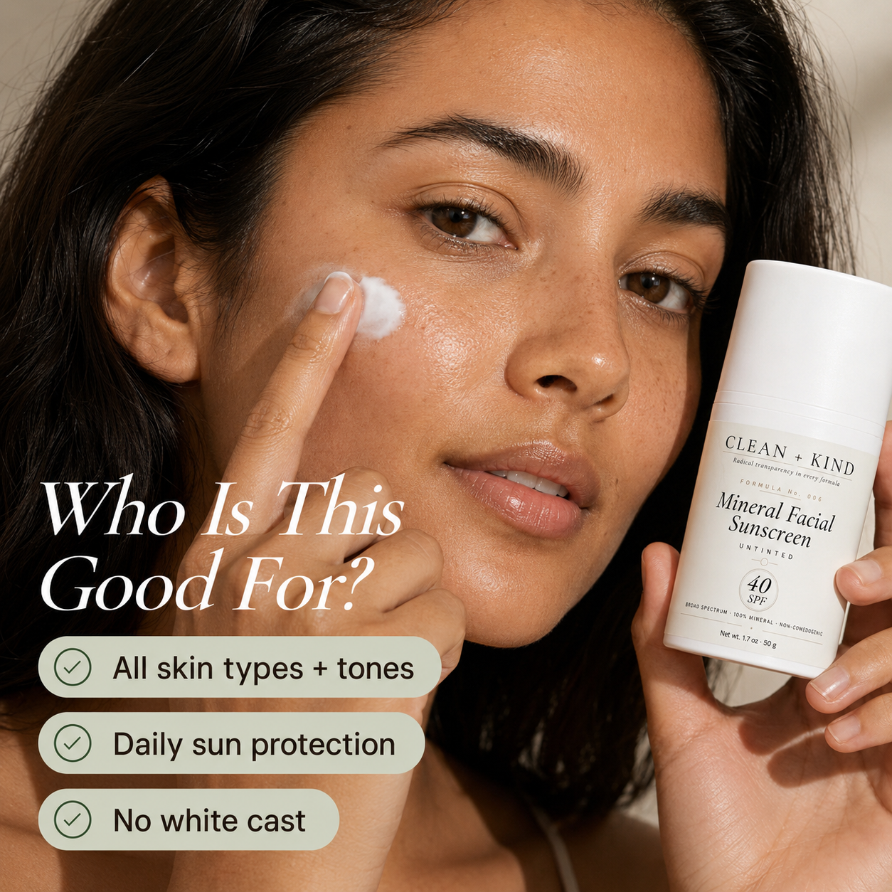 Daily Moisturizing Sunscreen – SPF 40 by Clean + Kind