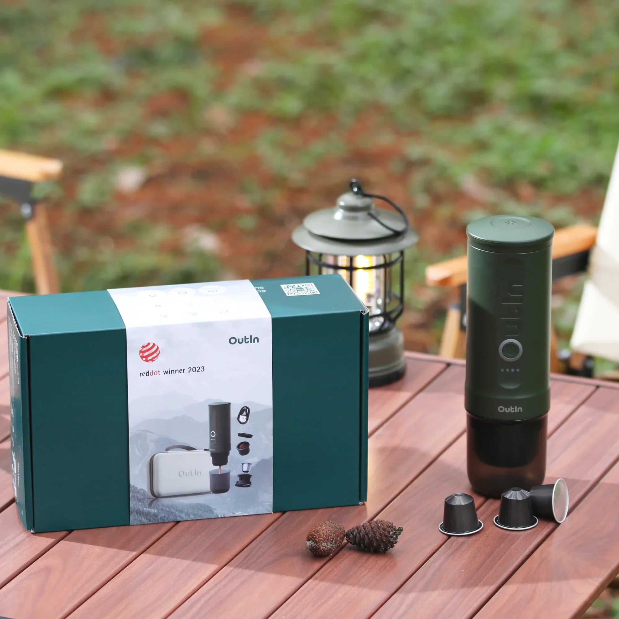 Traveler Espresso Gift Set (Forest Green) by OutIn