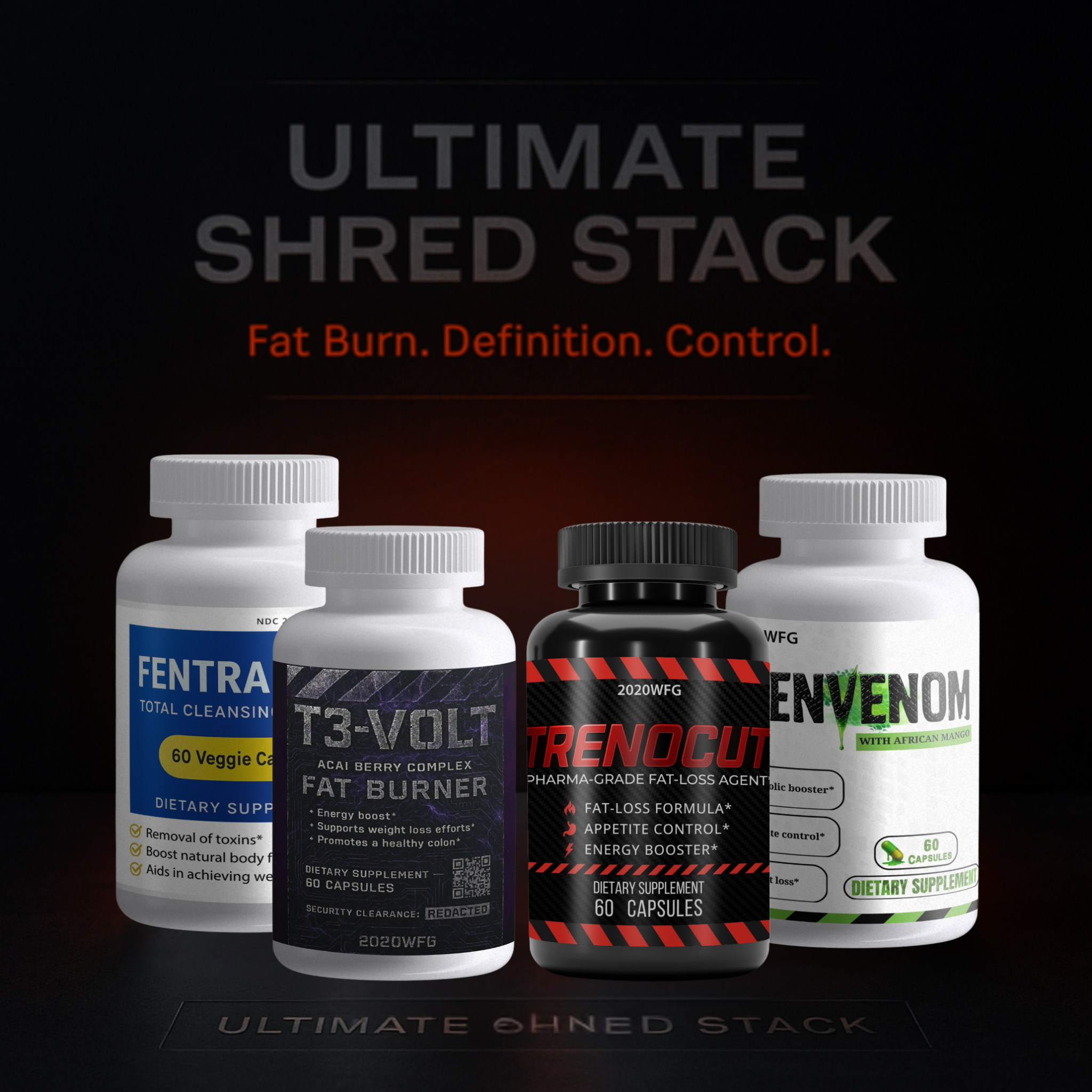 Ultimate Shred Stack – Hardcore Fat Burner & Bodybuilding Supplement Cycle by 2020WFG