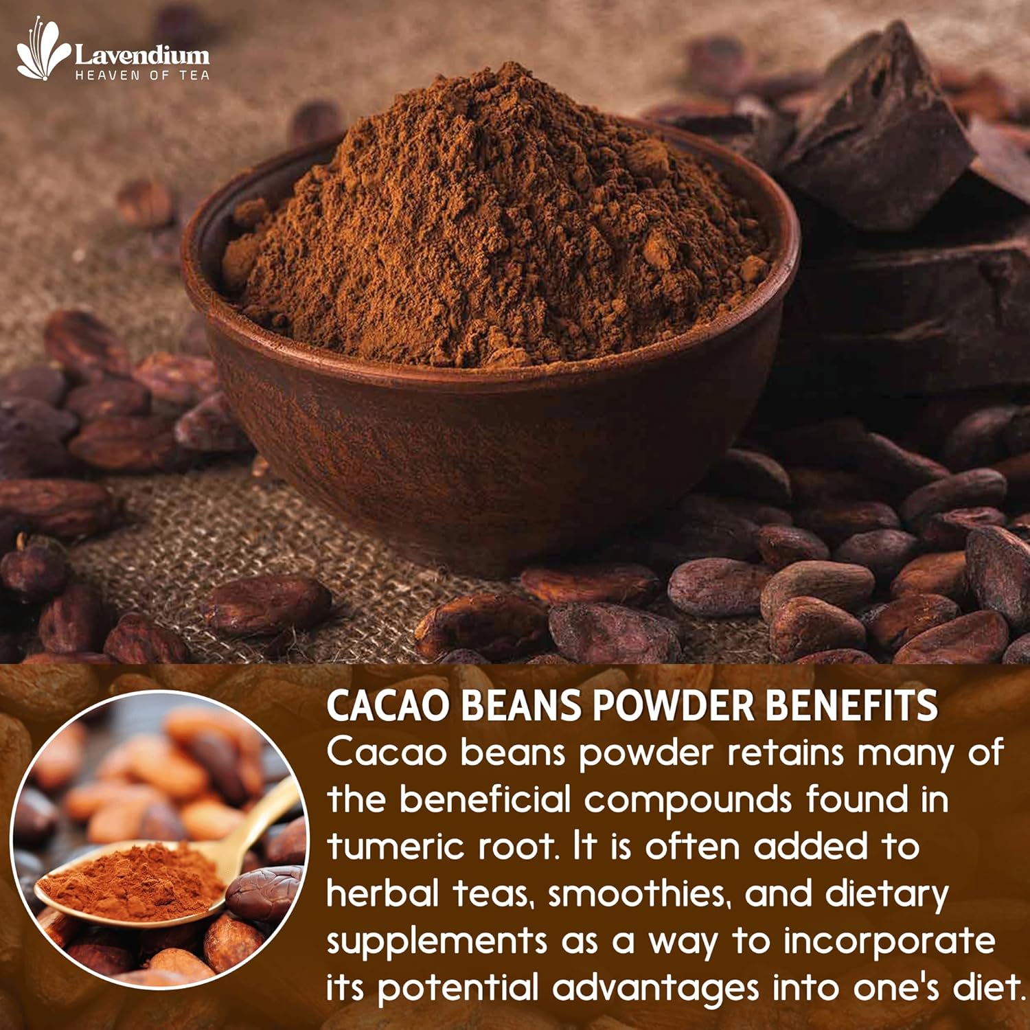 Cacao Powder, 25oz (1.56 lbs), 100% Natural & Pure, Unsweetened, Rich Chocolate Flavor, Perfect for Baking & Smoothies by FreshDrinkUS - Natural and Premium Herbal Tea