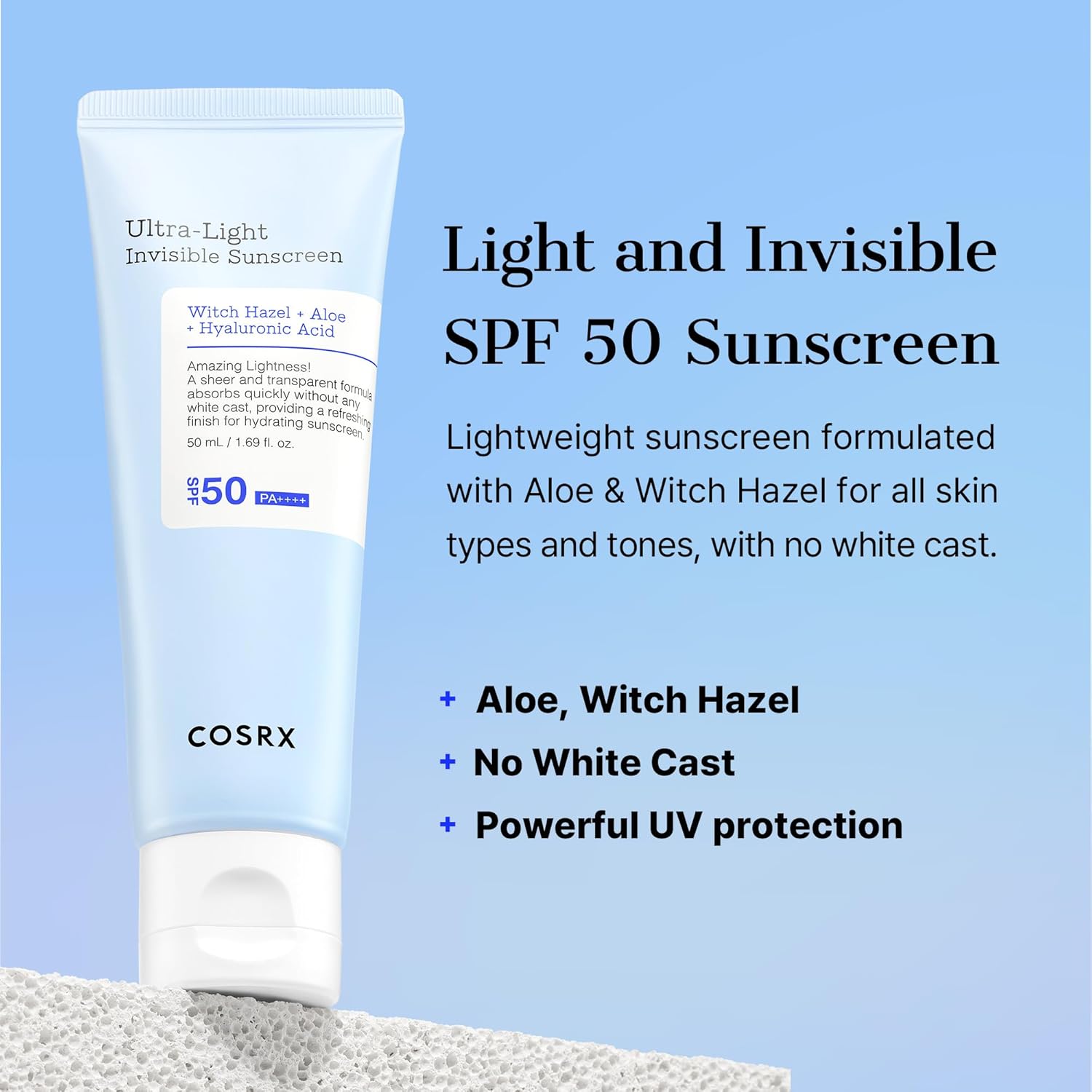 Cosrx Ultra-Light Invisible Sunscreen SPF50 PA++++ by AsiaBeautyMall