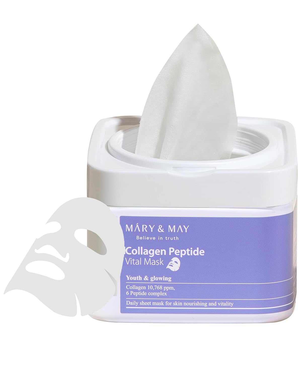 Mary & May Collagen Peptide Vital Mask by AsiaBeautyMall