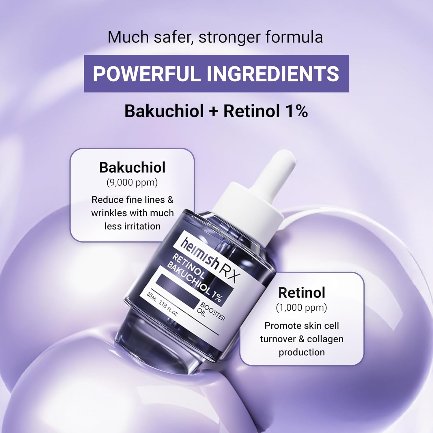 Heimish RX Retinol Bakuchiol 1% Booster Oil by AsiaBeautyMall