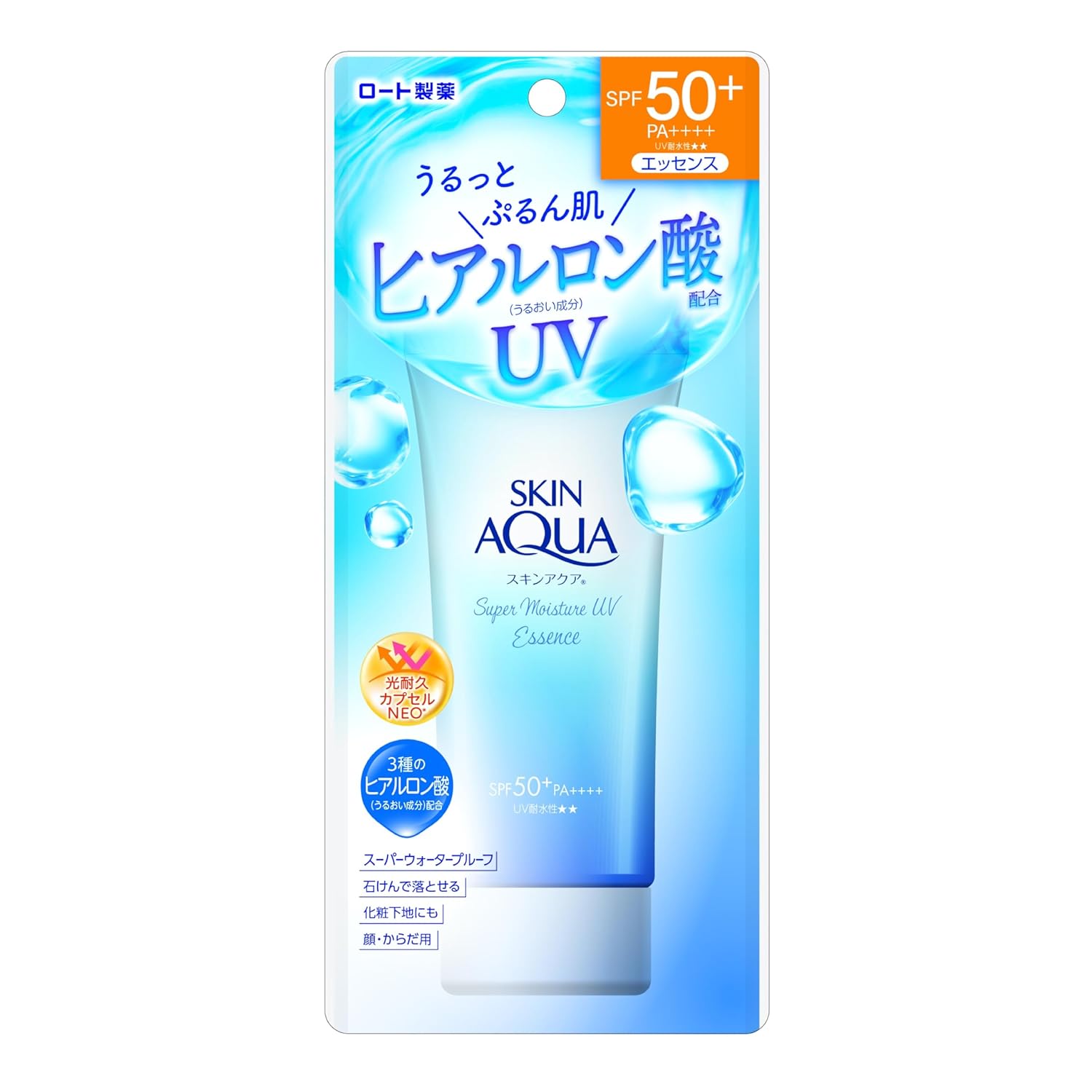 Rohto Skin Aqua UV Super Moisture Essence SPF 50+ PA++++ 80g by AsiaBeautyMall