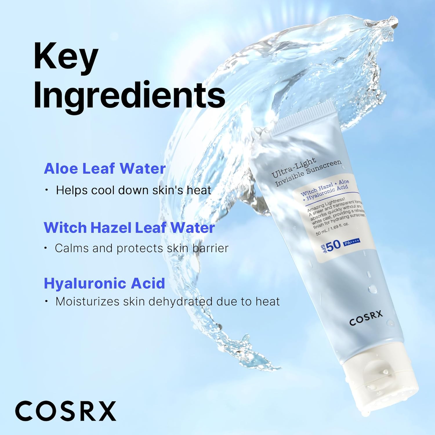 Cosrx Ultra-Light Invisible Sunscreen SPF50 PA++++ by AsiaBeautyMall