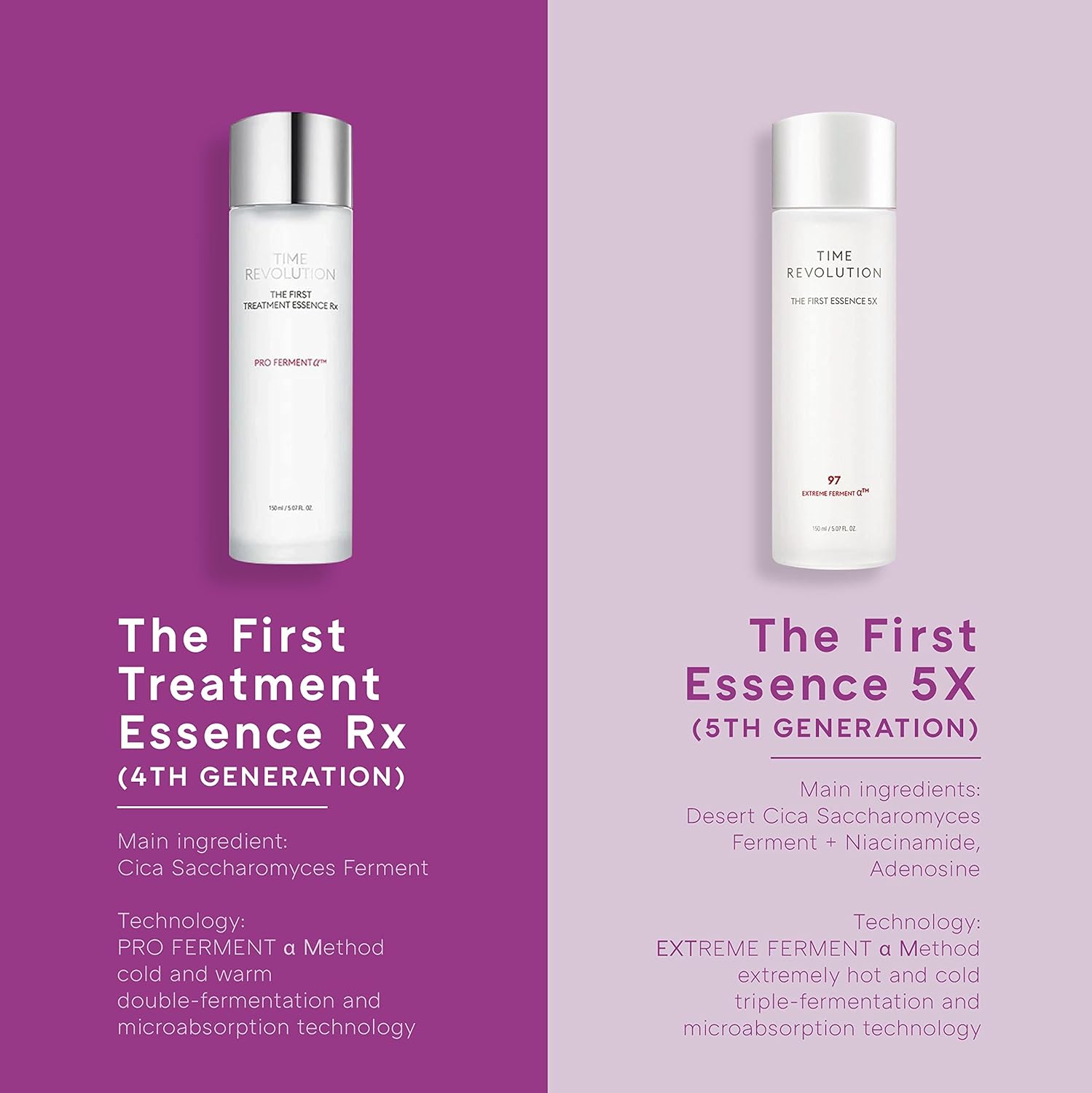 Time Revolution the First Essence RX (4Th Gen) 5.07 Fl Oz/150Ml, Korean Face Essence, Hydrating Facial Toner, Skin Smoothing & Ph Balancing Toner for All Skin Types by Korean Skin Care