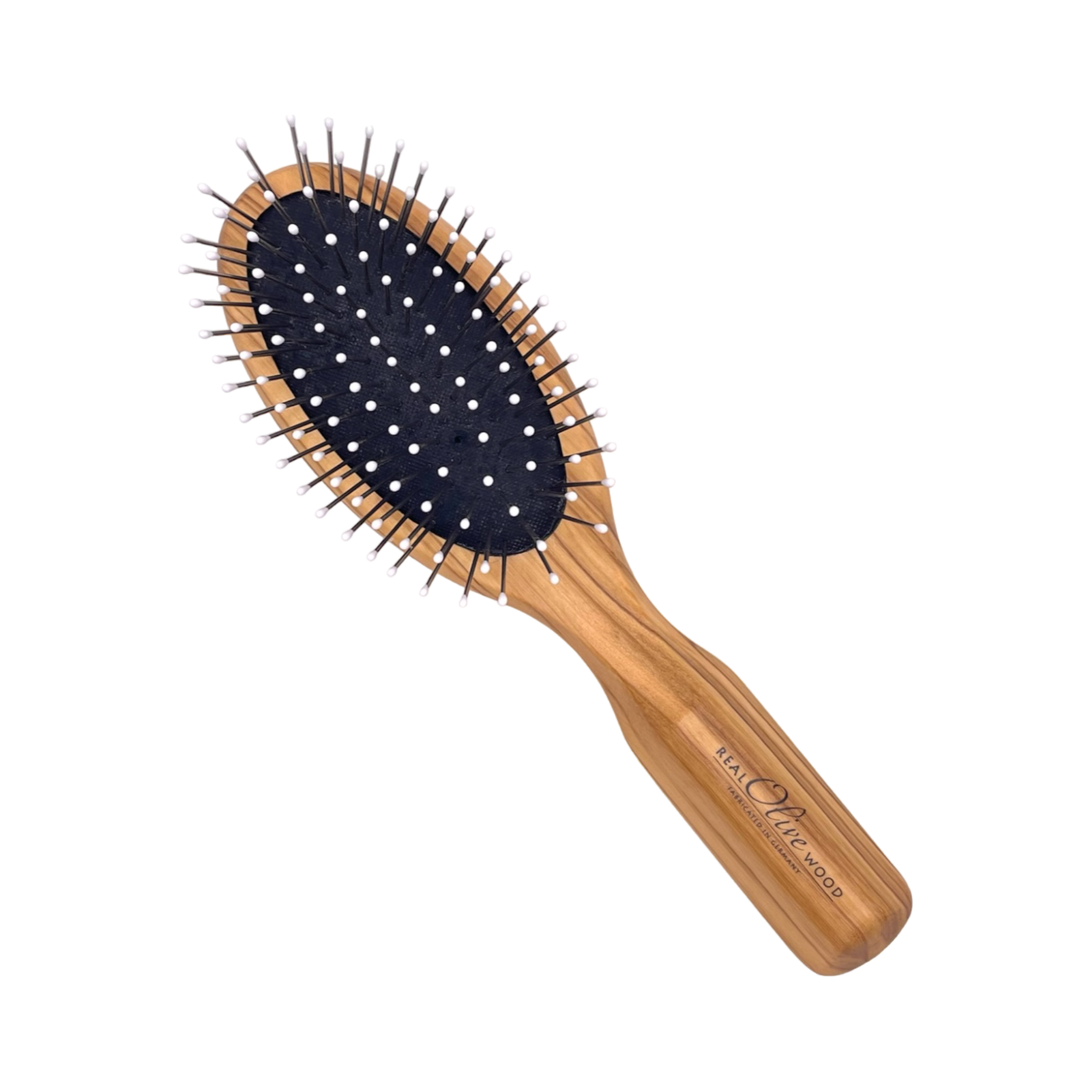 Dural Olive wood hair brush with rubber cushion, steel pins with ball tips by Pasteur Pharmacy