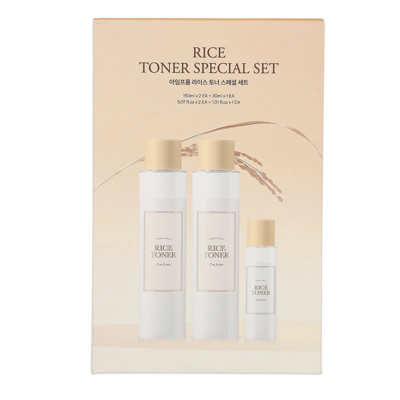 Rice Toner Special Set, 3 Pieces by Korean Skin Care