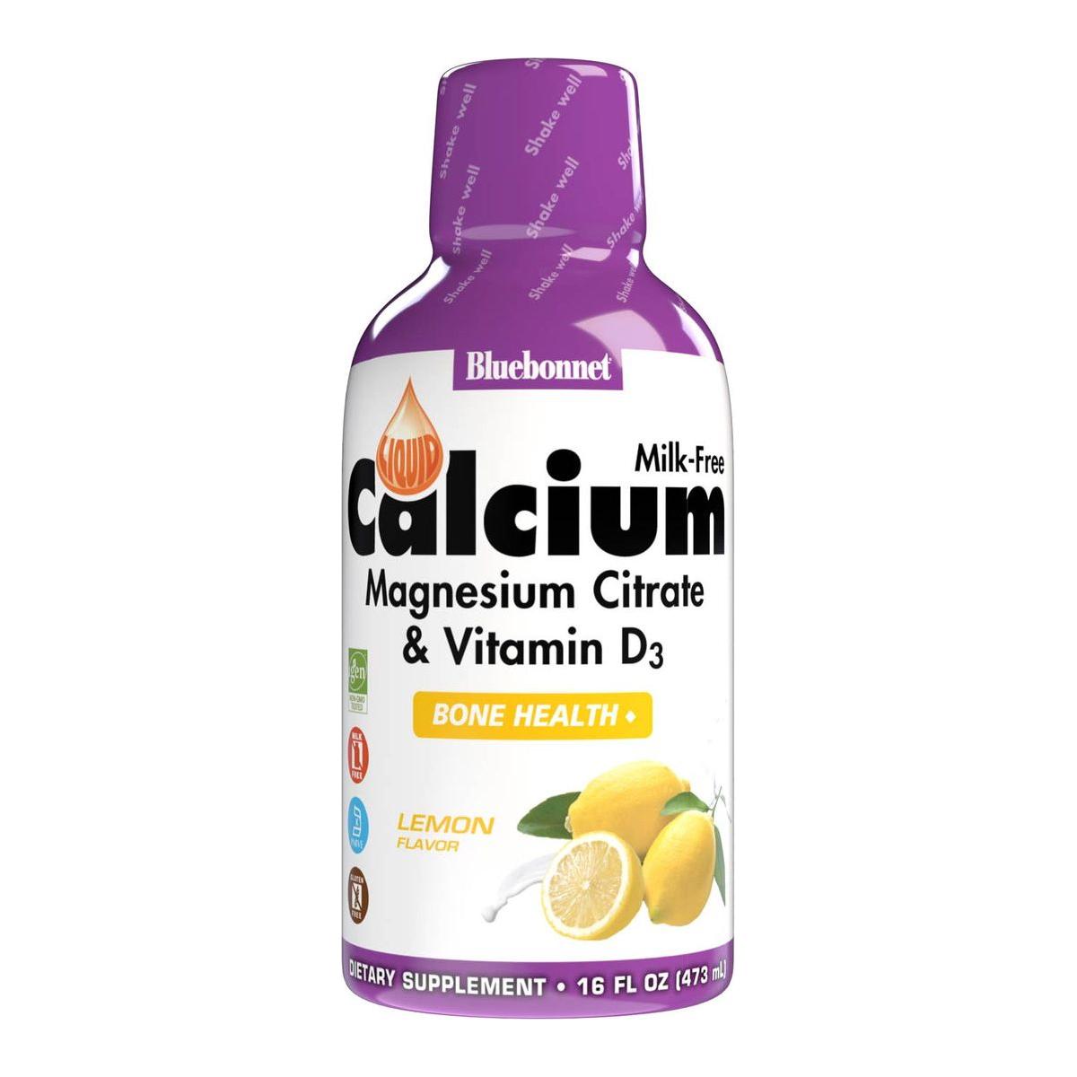 Bluebonnet Liquid Calcium Magnesium Citrate Plus Vitamin D3, Lemon, 16 oz by Pasteur Pharmacy