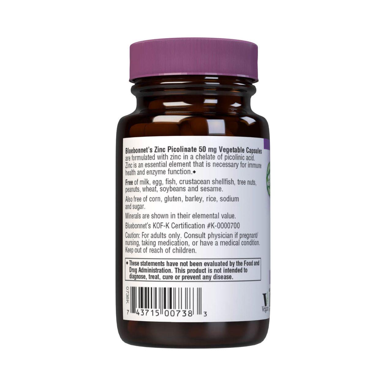 BlueBonnet Zinc Picolinate, 50 mg, 50 Vegetarian Capsules by Pasteur Pharmacy