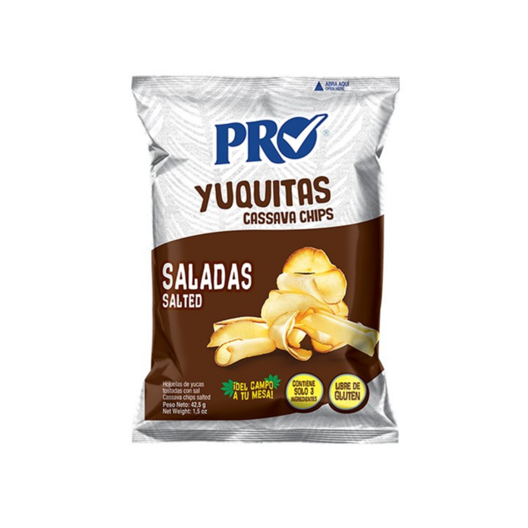 PRO Salted Yuca Chips 1.5oz by Farmacias Savia