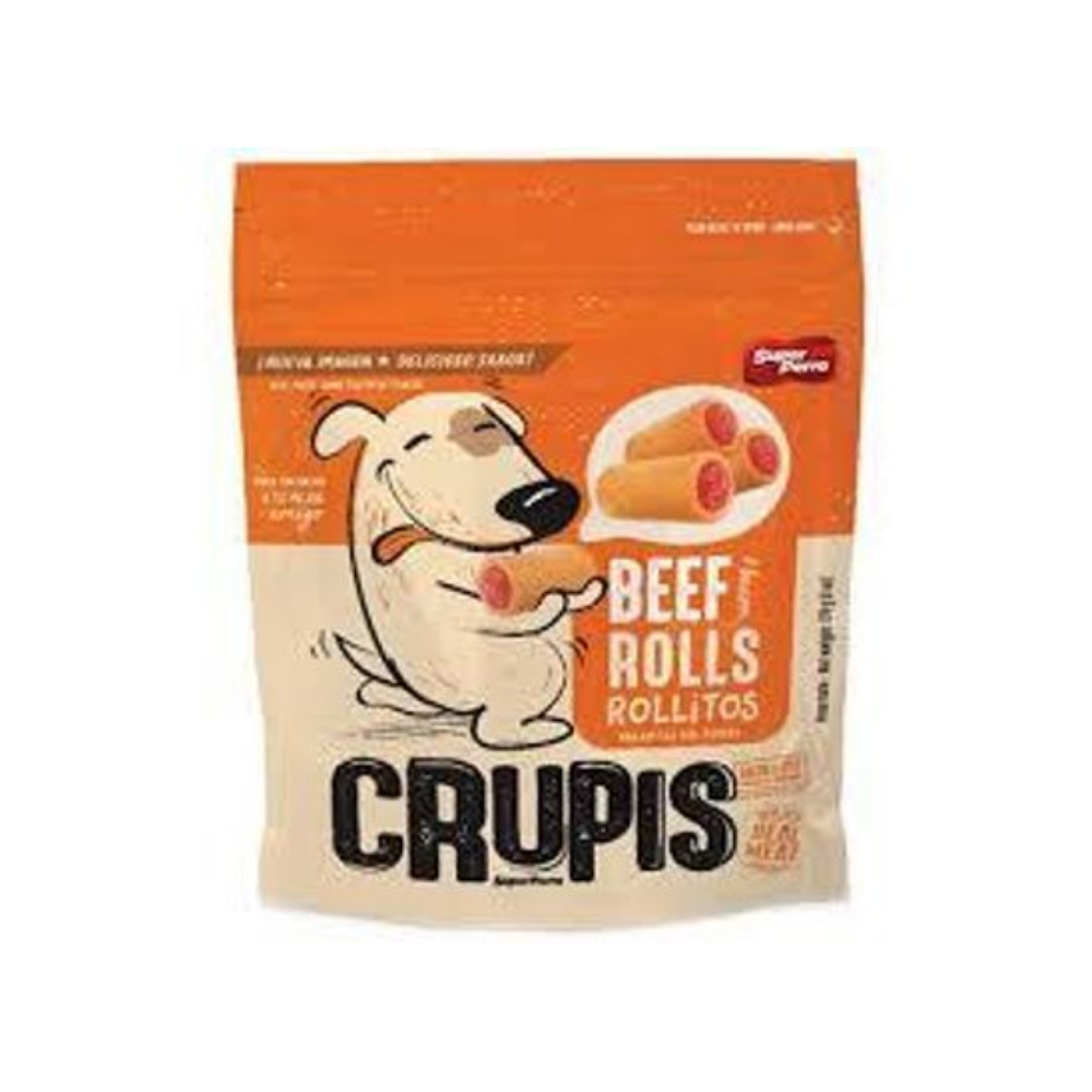 Crupis Beef Rolls Dog Treats (170g) by Farmacias Savia