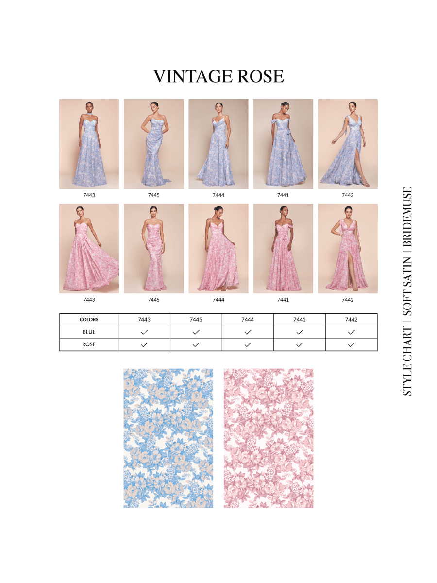 Ladivine 7444 Dress A-Line Soft Satin Print Dress by DiscountDressShop