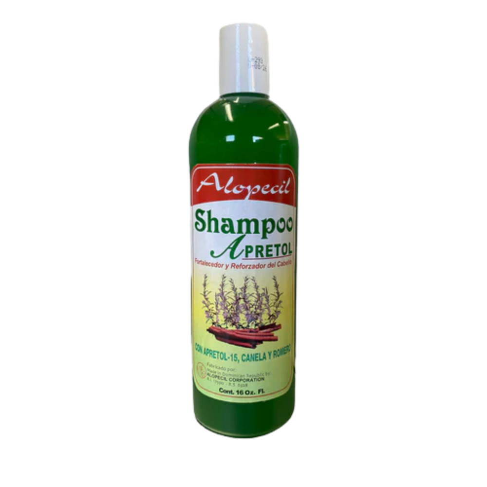 Alopecil Apretol Shampoo with Cinnamon & Rosemary (16 oz) by Farmacias Savia