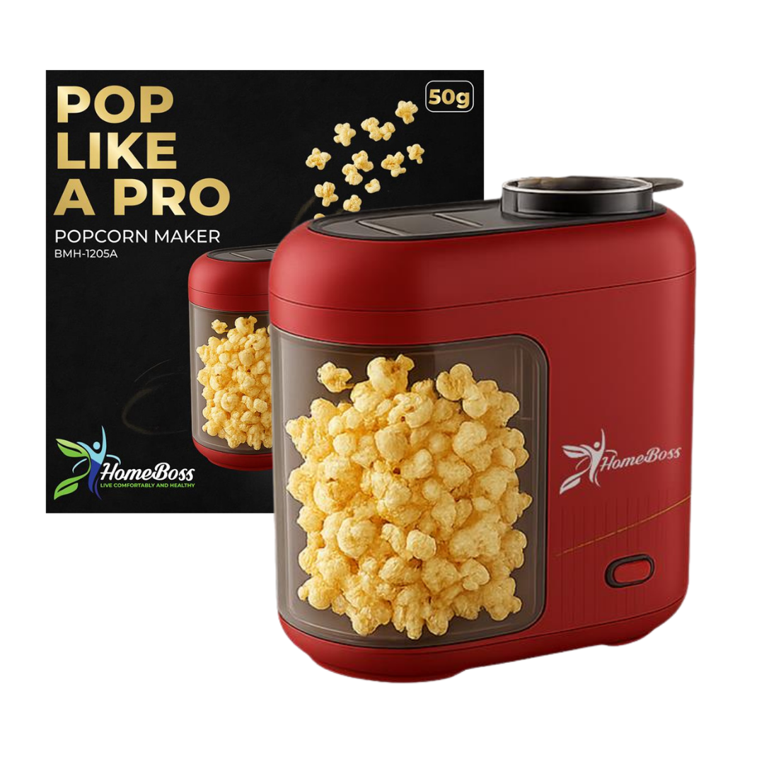 HomeBoss Electric Hot Air Popcorn Maker Machine (50g) by Farmacias Savia