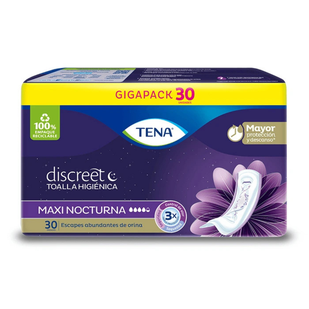Tena Discreet Maxi Night Incontinence Pads (30 ct) by Farmacias Savia