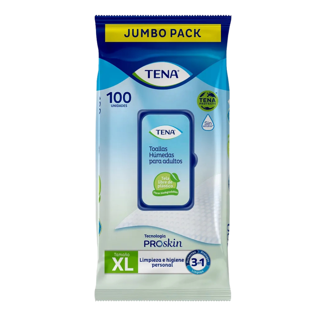 TENA Wipes with Oat and Vitamin E (100 Count) by Farmacias Savia