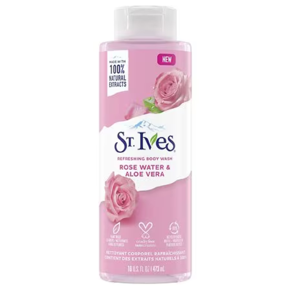 St. Ives Refreshing Body Wash Rose Water & Aloe Vera (16 fl oz) by Farmacias Savia