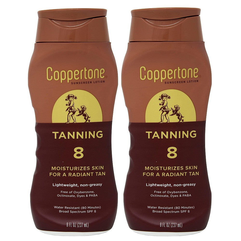 Coppertone Tanning Defend & Glow Sunscreen With Vitamin E Lotion SPF 8, 8 Fluid Ounces by Pasteur Pharmacy