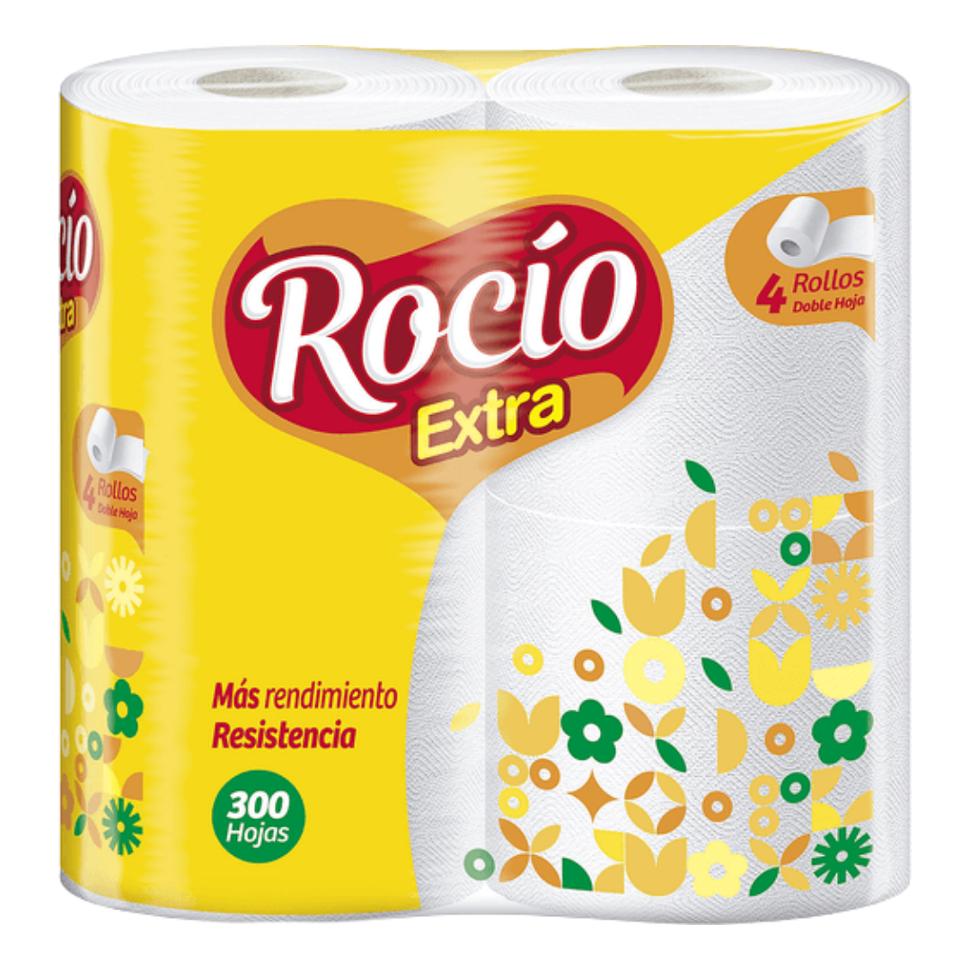 Rocío Extra Toilet Paper 4 Rolls by Farmacias Savia