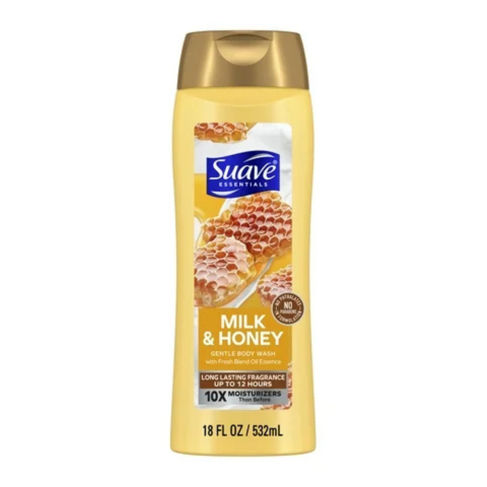 Suave Essentials Milk & Honey Body Wash (18oz) by Farmacias Savia