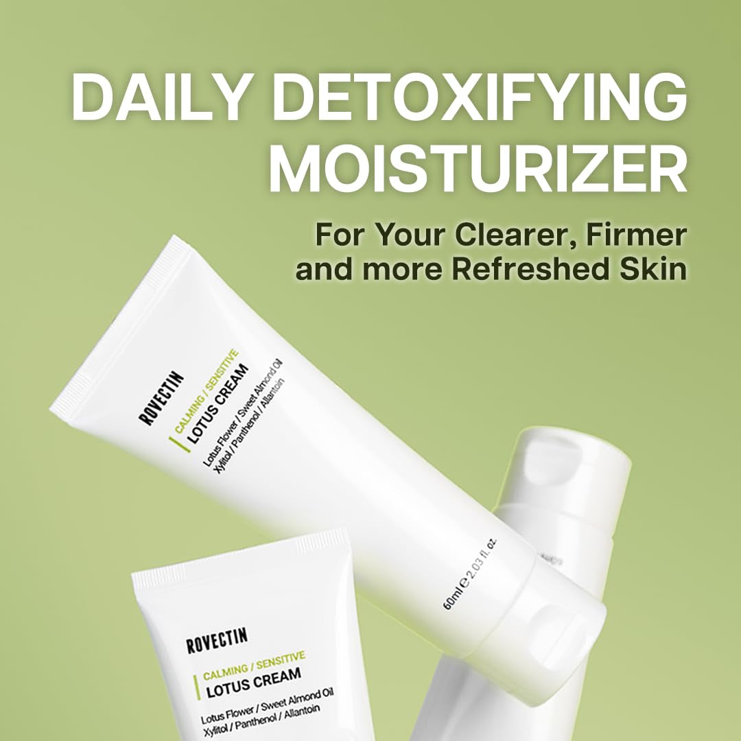 Calming Lotus Water Cream - Lightweight Moisturizer Face Cream for Oily, Combination Skin | 75% Lotus Water Extract for Skin Purifying, Anti-Aging | Vegan Korean Skincare (2.1 Fl.Oz, 60Ml) by Korean Skin Care