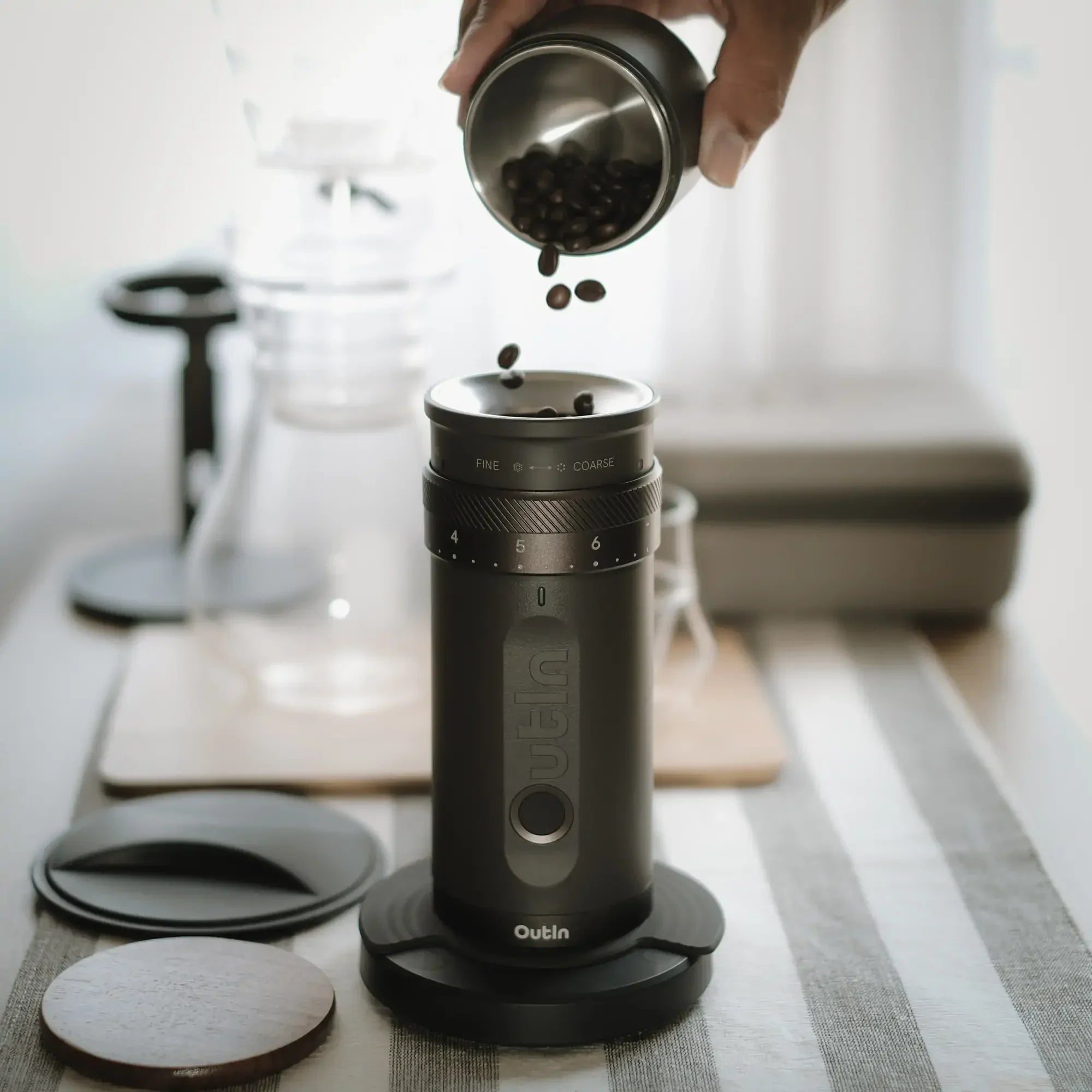 OutIn Fino Portable Electric Coffee Grinder by OutIn