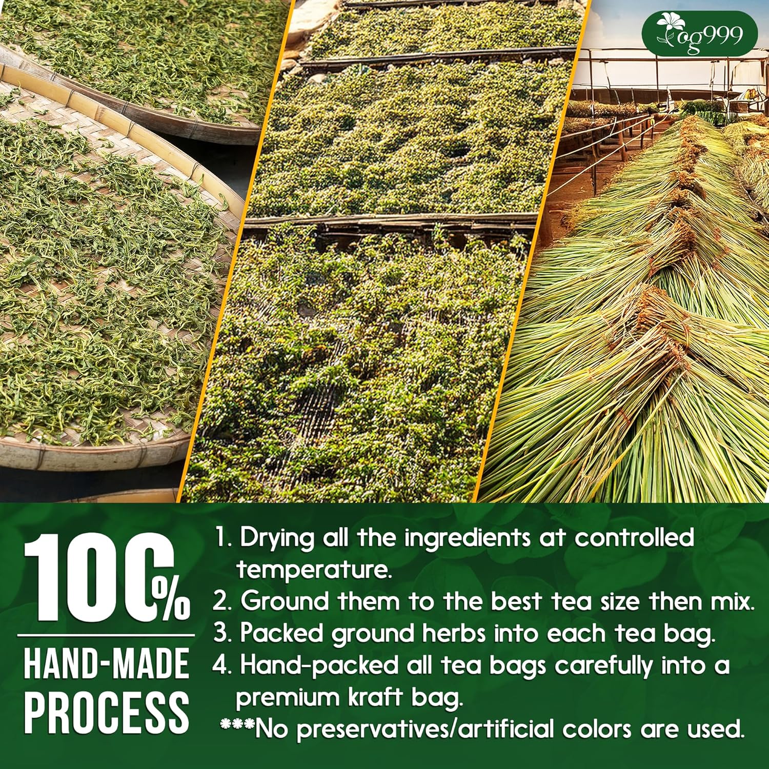 Premium Oregano Herbal Tea with Jasmine-Like Notes | Blend of Oregano, Thyme & Lemongrass by FreshDrinkUS - Natural and Premium Herbal Tea