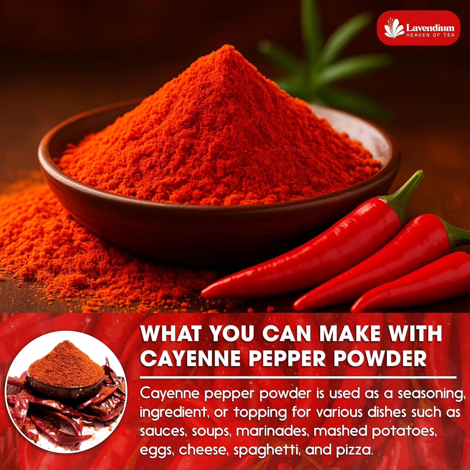 Premium Cayenne Pepper Powder– Pure Ground Red Pepper, Bold and Spicy Flavor by FreshDrinkUS - Natural and Premium Herbal Tea