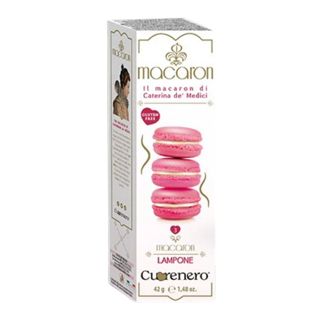 Cuorenero Strawberry Macarons Italian Gluten-Free Cookies (1.48oz) by Farmacias Savia
