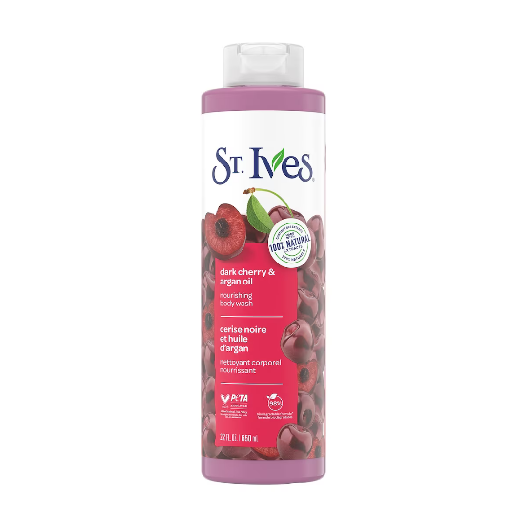 St. Ives Dark Cherry & Argan Oil Nourishing Body Wash (22oz) by Farmacias Savia