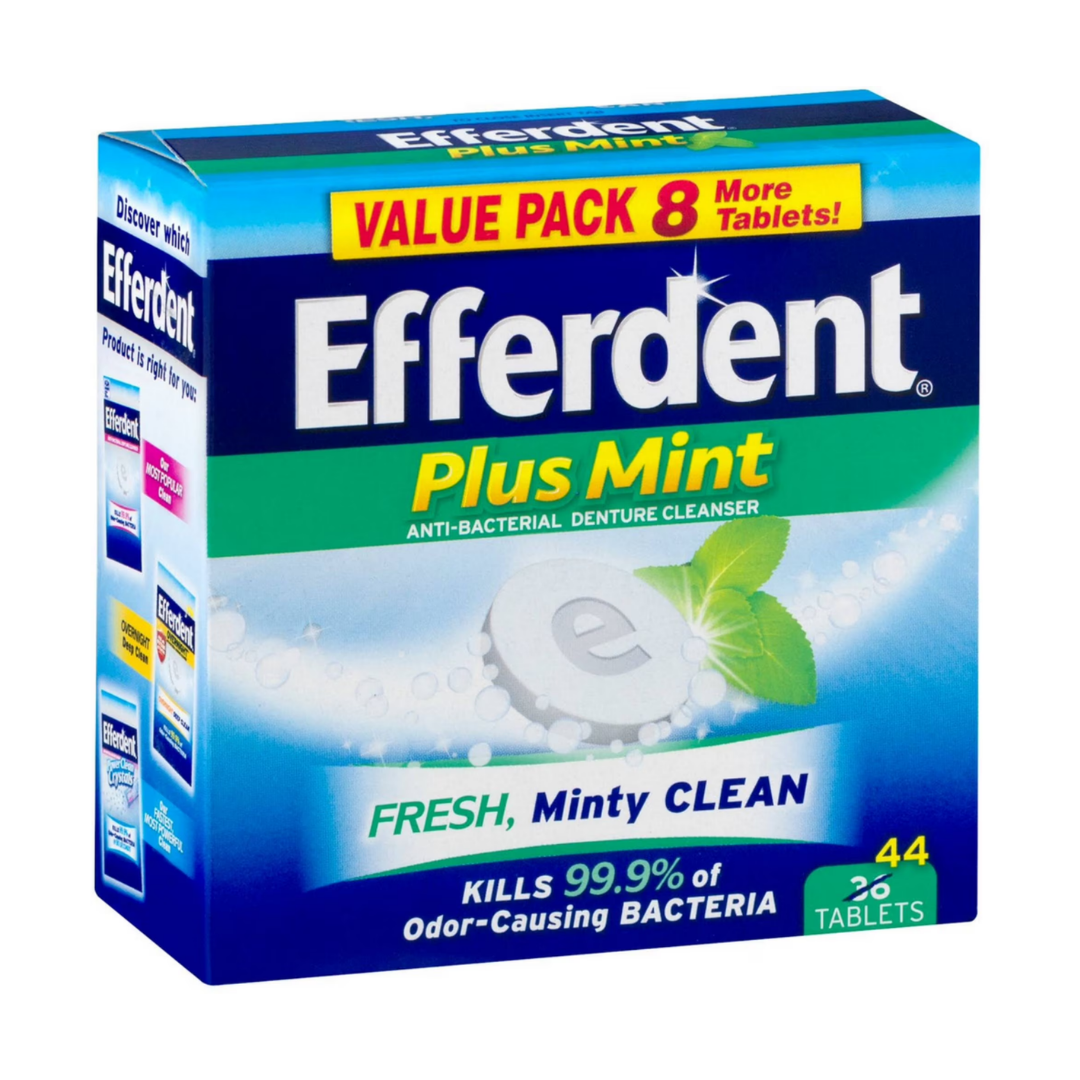 Efferdent Plus Mint Denture Cleanser Tablets 44ct by Farmacias Savia