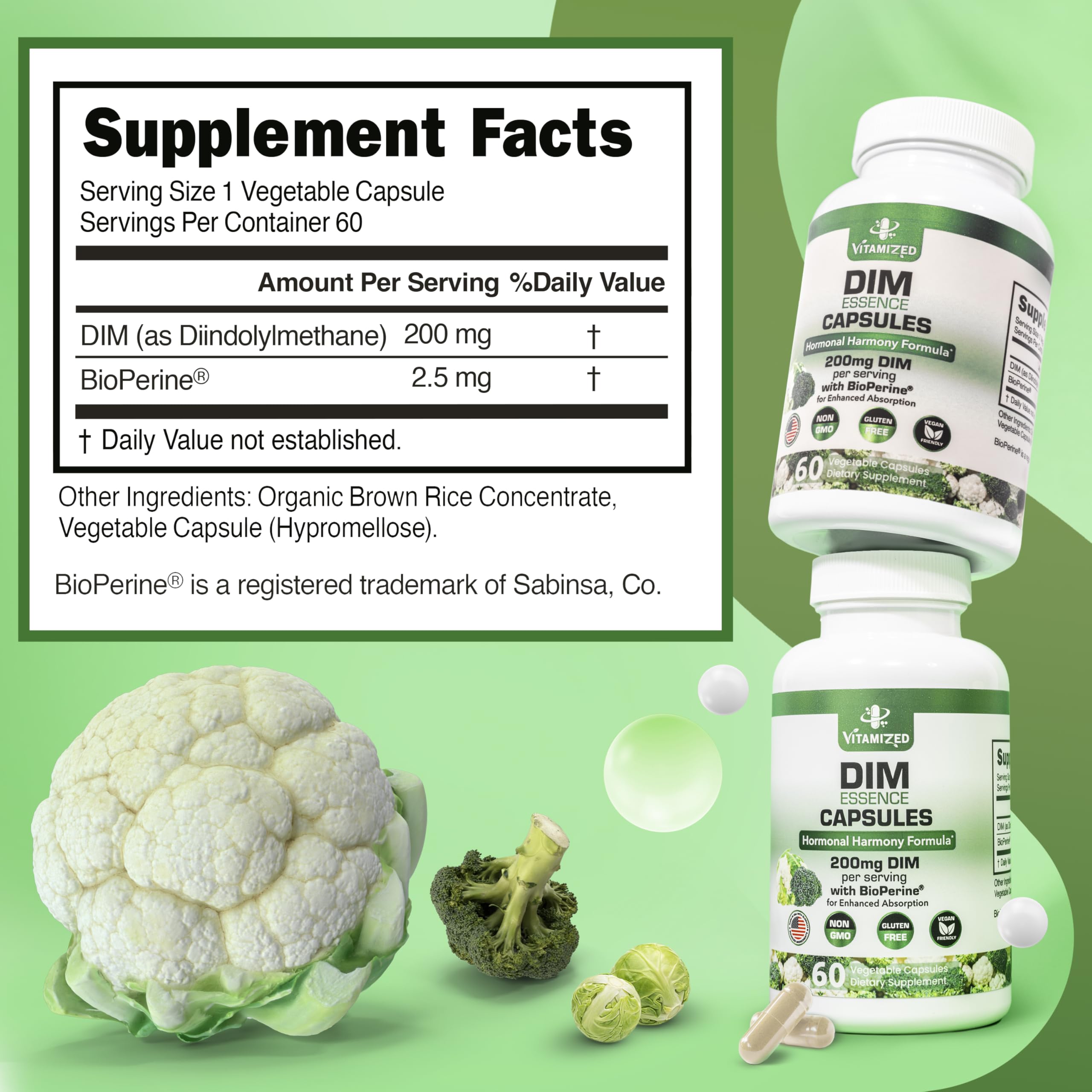 DIM Estrogen Supplement - Hormone Balance, Skin Health, and Menopause Support | Vitamized by The VITAMIZED Shop