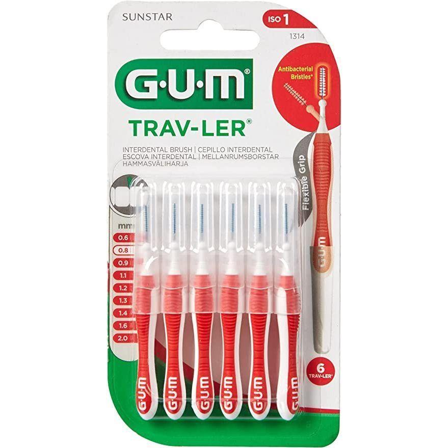GUM Trav-ler Interdental Brush 0.8mm 1314 by Pasteur Pharmacy