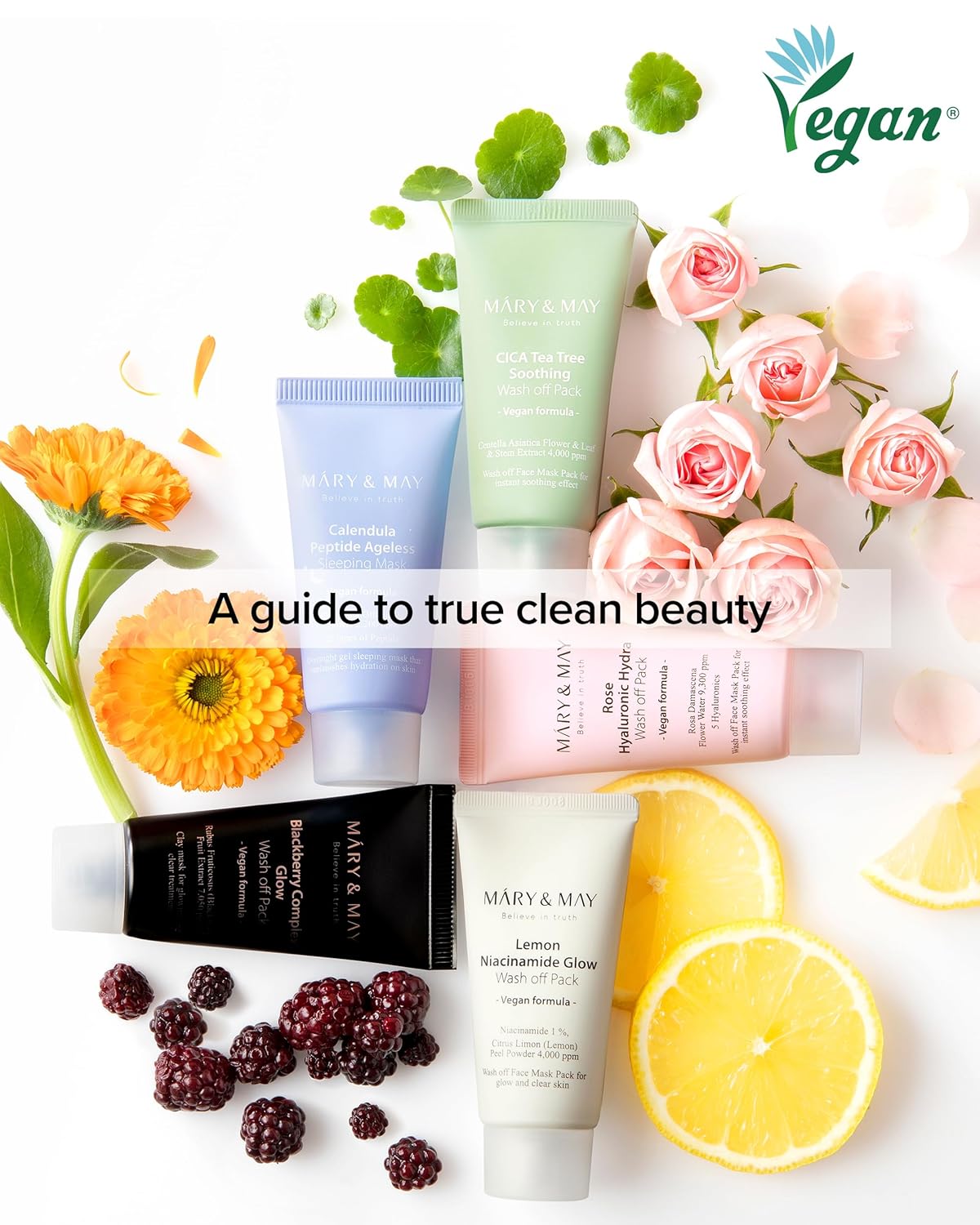 Mary & May Vegan Wash Off Mask Mini Gift Set by AsiaBeautyMall
