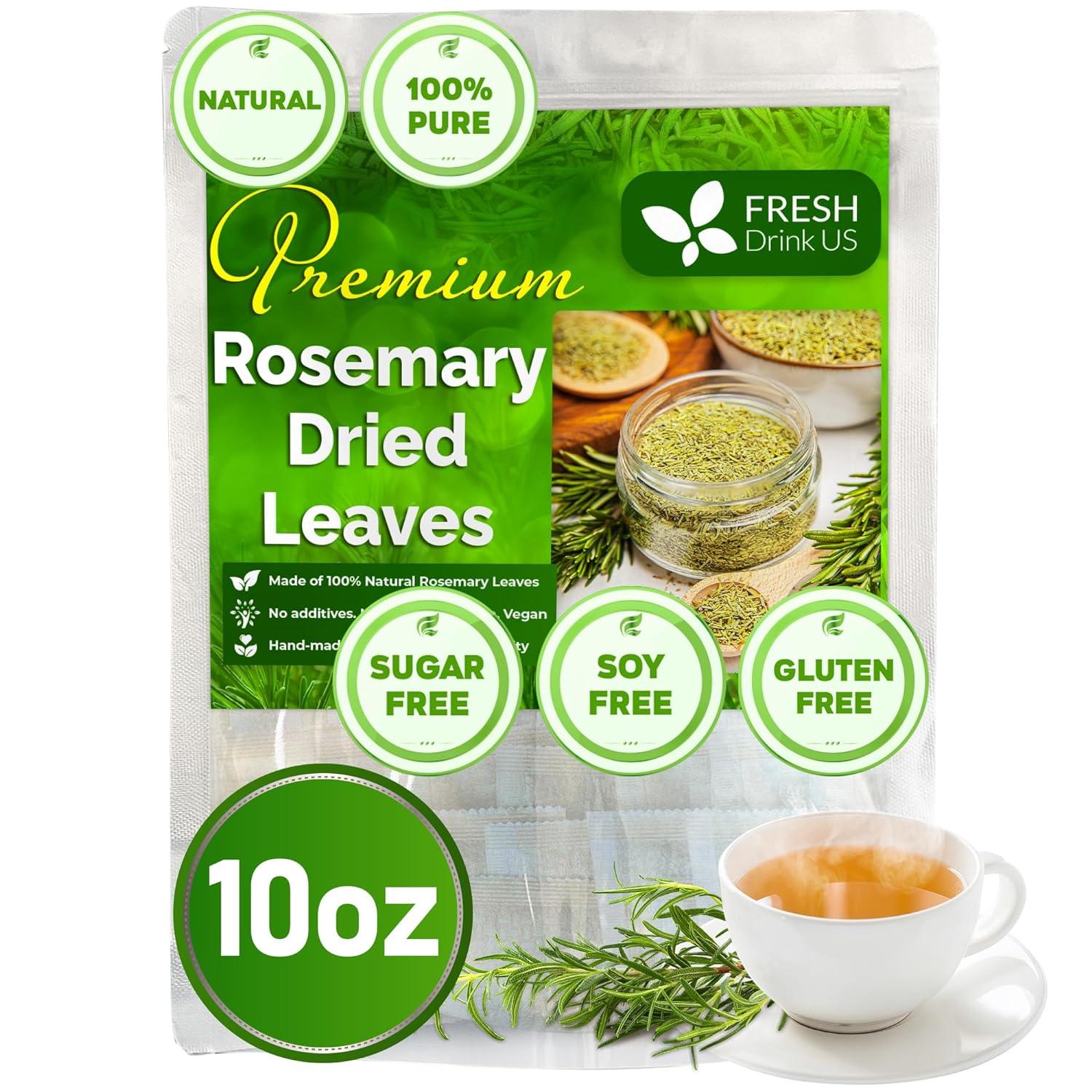 Premium Rosemary Leaves, Tea Bags, Powder, 100% Natural & Pure from Dried Rosemary Leaves, No Additives, No Caffeine, Vegan. Dried Rosemary Herb, Perfect for Seasoning, Spice Blends for Grilling & Cooking by FreshDrinkUS - Natural and Premium Herbal Tea