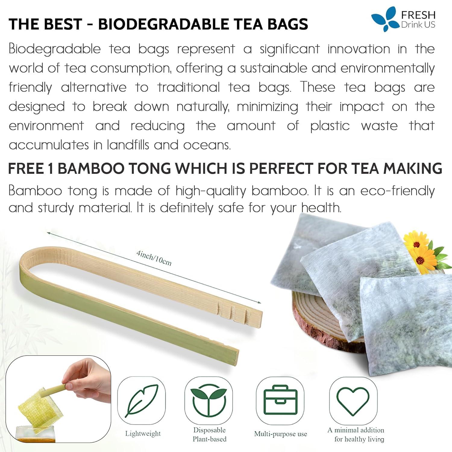 Spearmint Tea Bags, 100% Natural & Pure Spearmint Leaves. Loose Leaf Spearmint Herbal Tea. Spearmint Leaf Tea. No Sugar, No Caffeine, No Gluten, Vegan. by FreshDrinkUS - Natural and Premium Herbal Tea