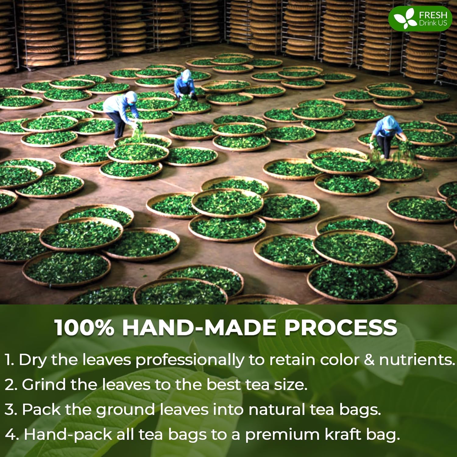 Premium Guava Leaf Tea Bags by FreshDrinkUS - Natural and Premium Herbal Tea