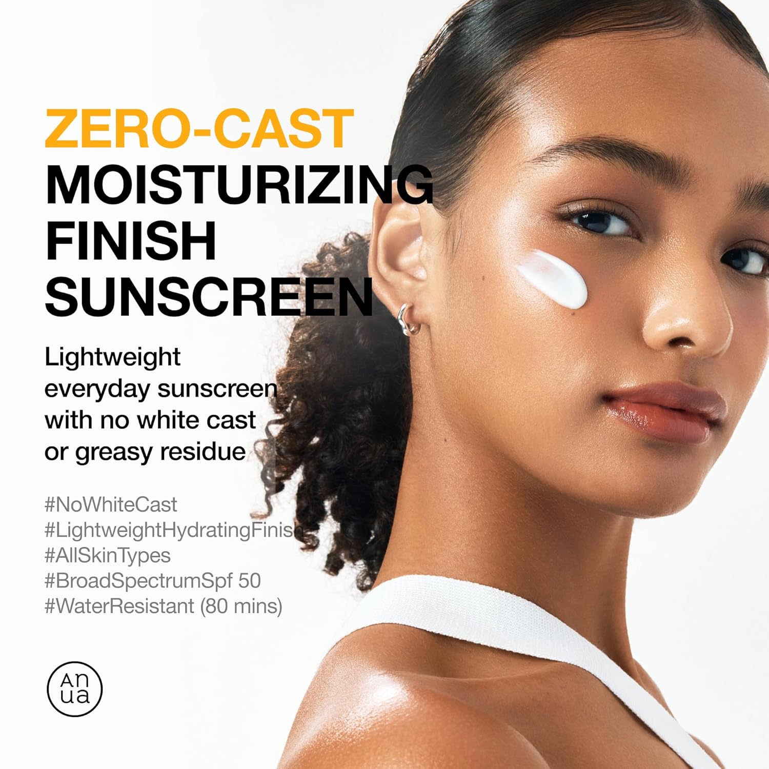 ANUA Zero-Cast Moisturizing Finish Sunscreen SPF50+ PA++++ by AsiaBeautyMall