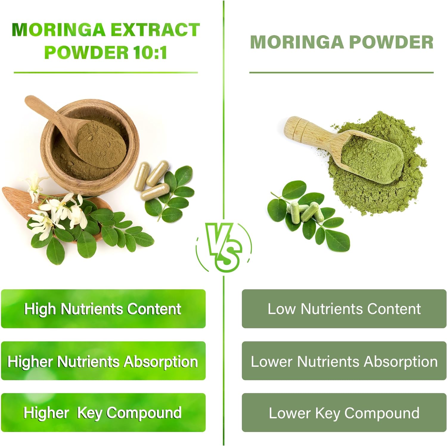 Moringa Capsules|300 Capsules|Moringa Oleifera|10,000mg by FreshDrinkUS - Natural and Premium Herbal Tea