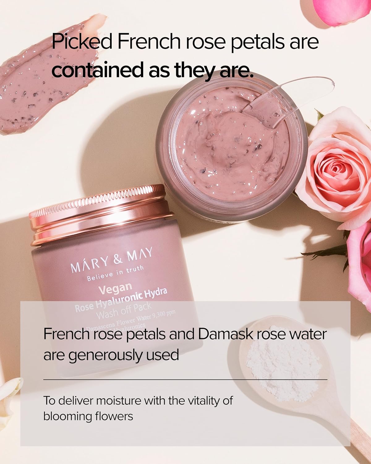 Mary & May Vegan Rose Hyaluronic Hydra Wash Off Pack by AsiaBeautyMall