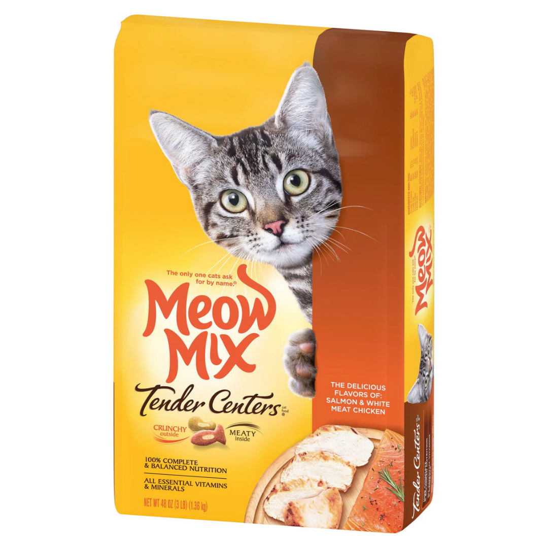 Meow Mix Tender Centers Dry Cat Food Salmon & Turkey (3 lbs) by Farmacias Savia