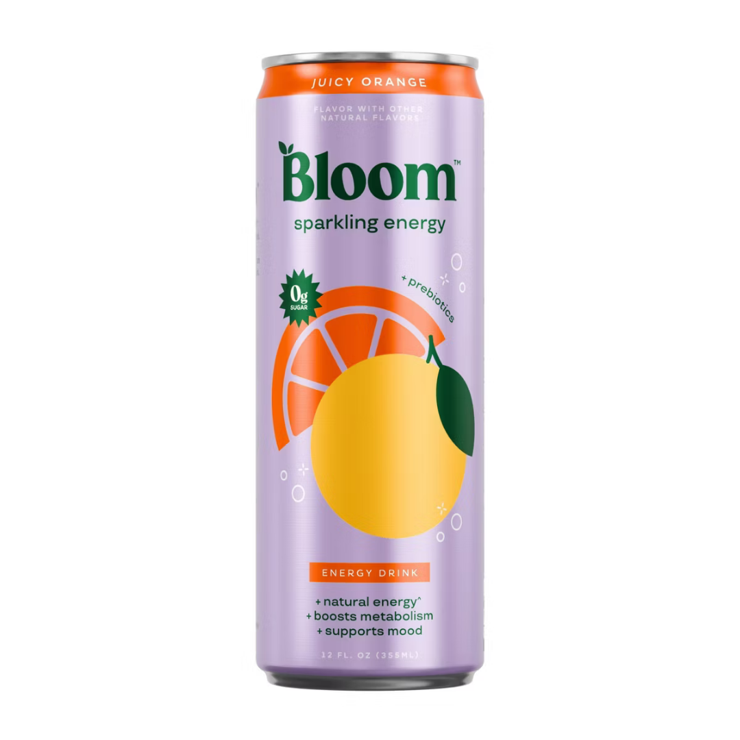 Bloom Nutrition Sparkling Energy Drink Juicy Orange (12 fl oz) by Farmacias Savia