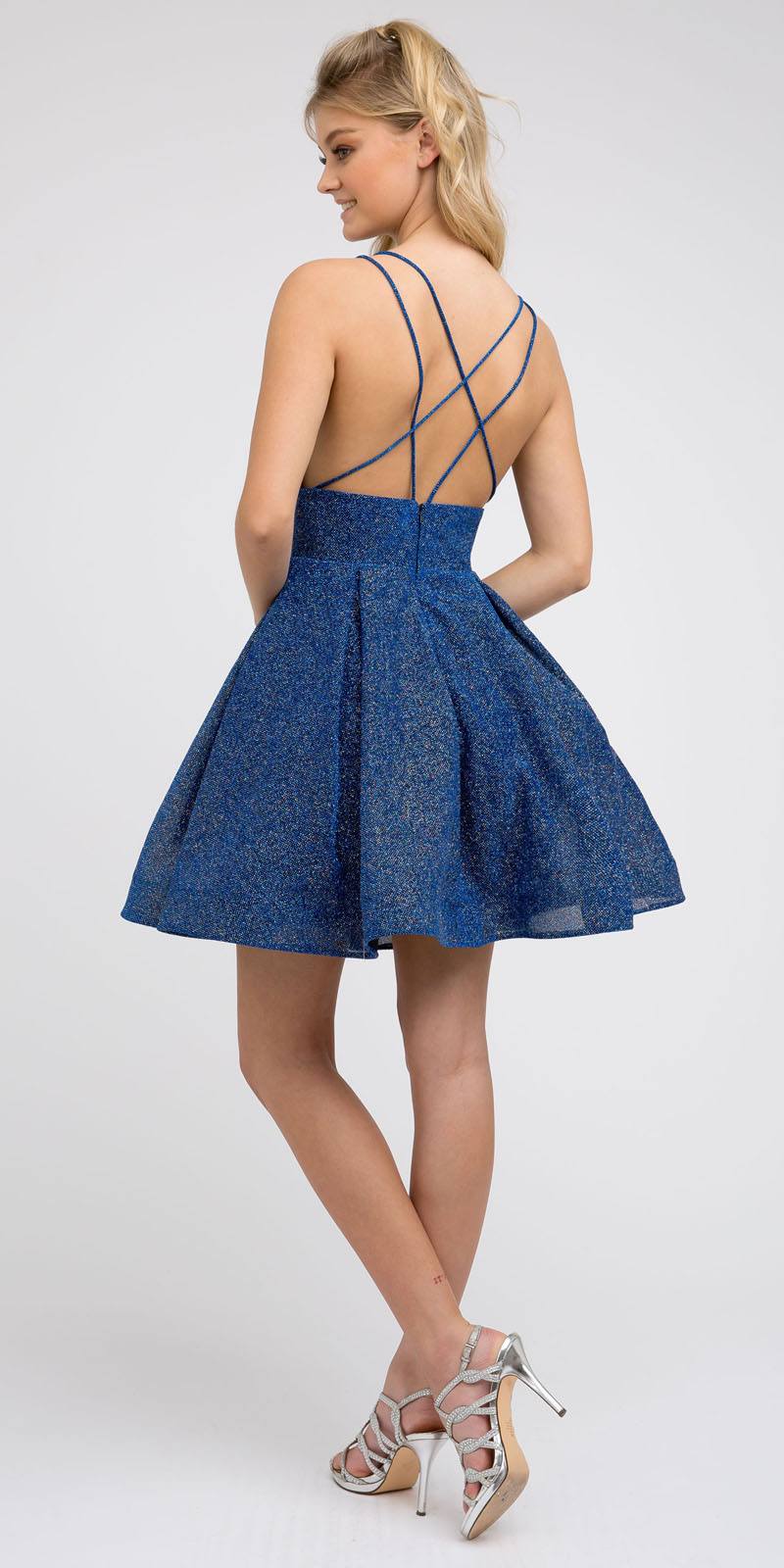 CLEARANCE - Juliet 850 Short V-Neck A-Line Dress with Pockets (Size XS) by DiscountDressShop