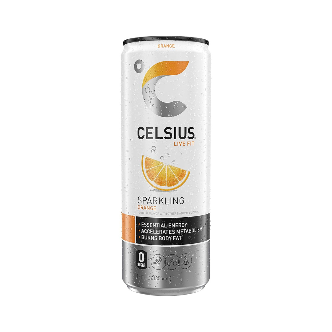 Celsius Live Fit Sparkling Orange Energy Drink (12oz) by Farmacias Savia