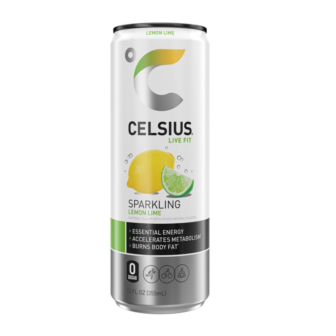 Celsius Live Fit Sparkling Lemon Lime Energy Drink (12oz) by Farmacias Savia