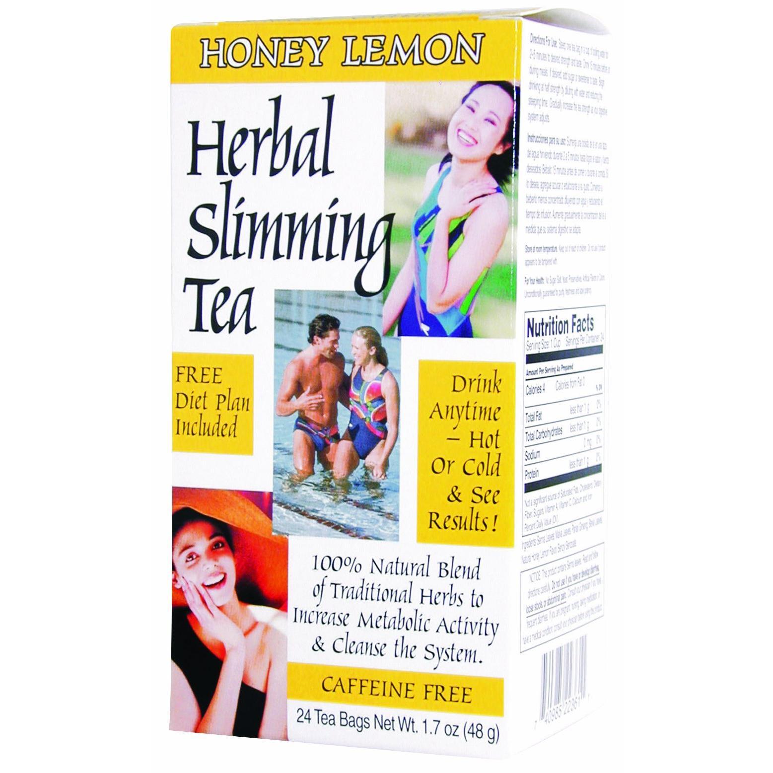 21st Century Herbal Slimming Tea, Honey Lemon - 24 Tea Bags by Pasteur Pharmacy