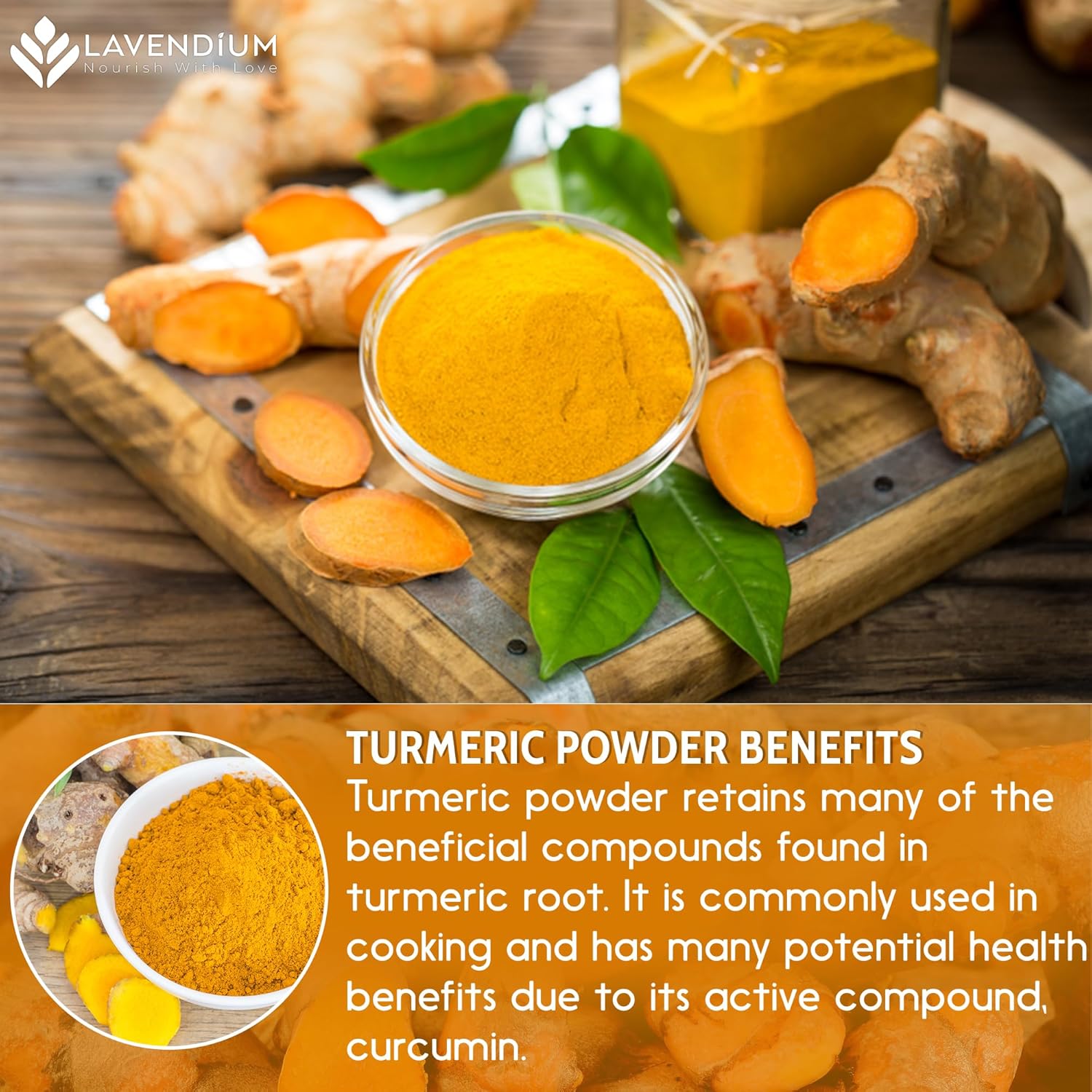 Turmeric Powder, 100% Natural & Pure, Ground, Seasoning Root Powder, No Additives, No Gluten, Vegan by FreshDrinkUS - Natural and Premium Herbal Tea