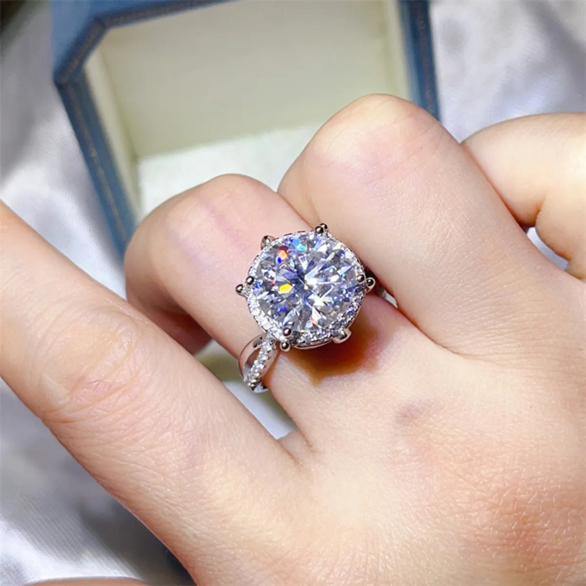 5 Carat Round Cut Sparkala™ Engagement Ring by Sparkala